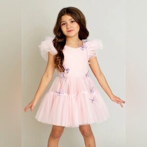 Joyfolie Size 8 Pink Lyrah Tulle Dress
